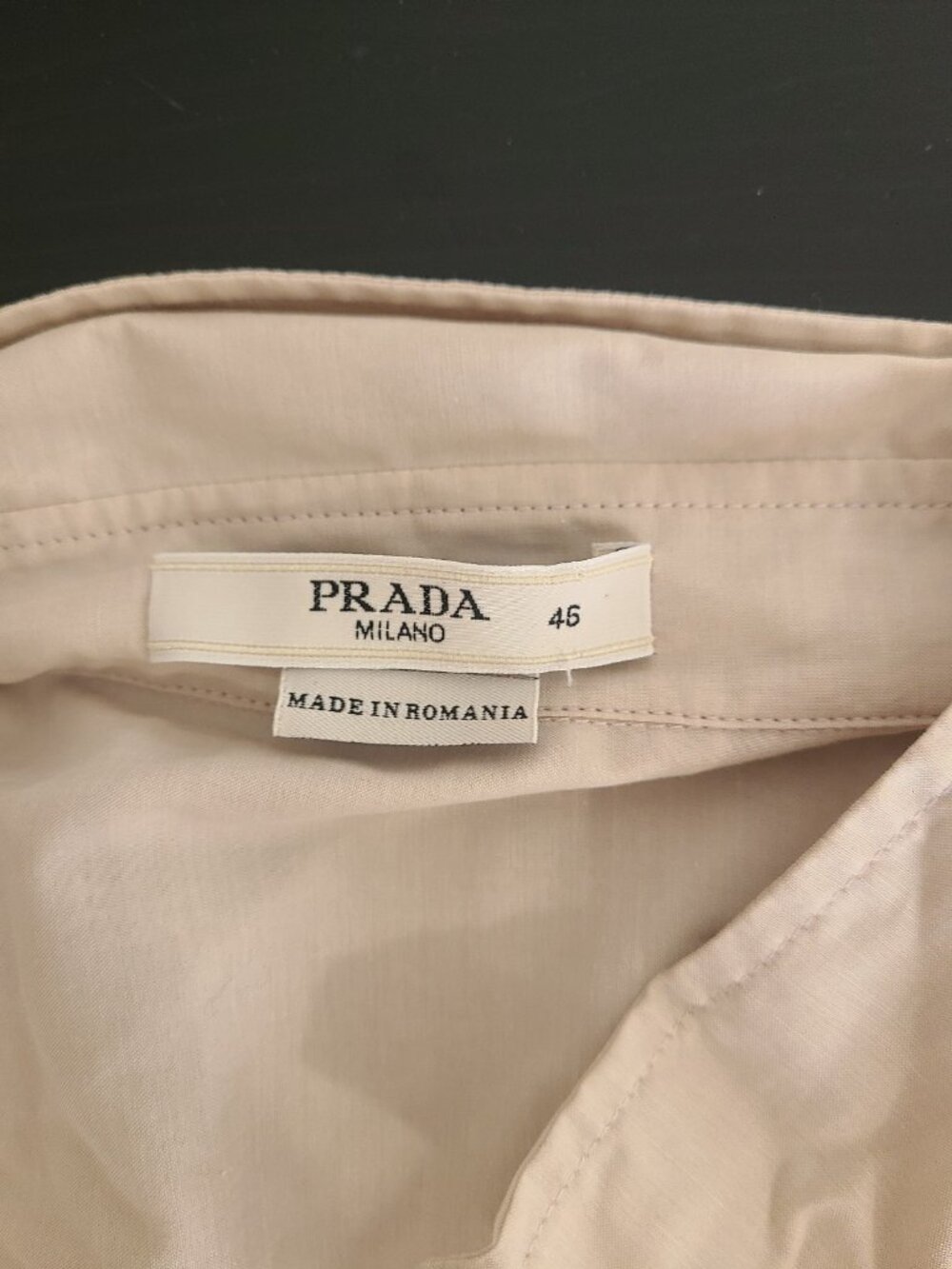 NWT Prada Women's Button Up Shirt Shirt Beige size IT 46 - Picture 3 of 12
